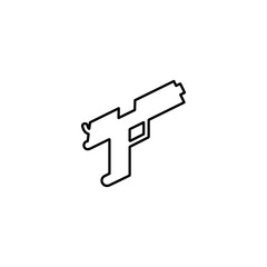 Obraz premium Gun icon. Pistol, handgun sign. Firearm symbol. Police weapon.