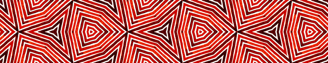 Wine red Seamless Border Scroll. Geometric Waterco