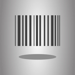 Barcode simple icon vector. Flat desing