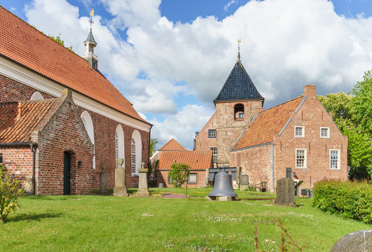 Kleine evangelische Kirche in Greetsiel, Ostfriesland