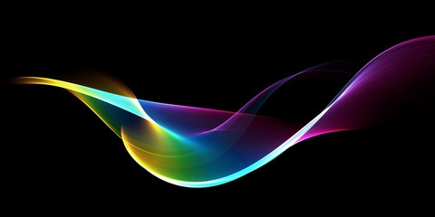 Wave abstract images, color design Abstract colored wave
