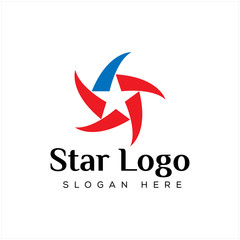 logo designs initials Simple and elegant circular stars vector logo
