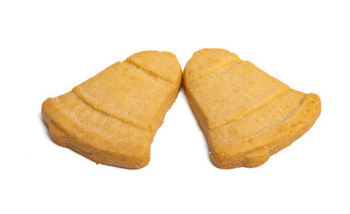 christmas butter cookies isolated
