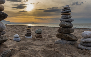 stones on the beach
