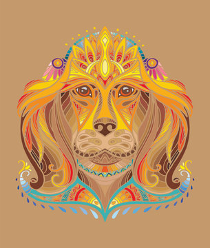 Vector colorful dog