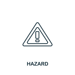 Fototapeta premium Hazard icon from work safety collection. Simple line element Hazard symbol for templates, web design and infographics