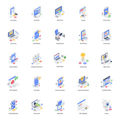 Obraz premium Accounting and Finance Isometric Illustrations Pack 