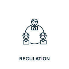 Regulation icon from work safety collection. Simple line element Regulation symbol for templates, web design and infographics