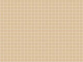 Seamless texture of graph paper, grid line paper sheet, white straight lines on brown background, Illustration business office and the bathroom wall and education. 