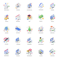 
Business Transactions Isometric Illustrations Pack 
