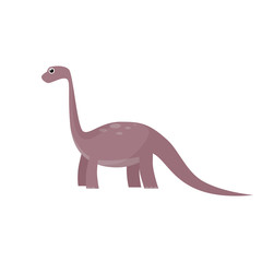 Big herbivorous dinosaur illustration. Creature, colored, animal. Nature concept. illustration can be used for topics like history, school, kid books