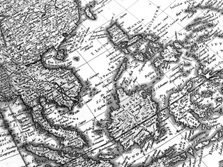 Obraz na płótnie Canvas アンティークの世界地図　東南アジア