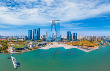 CBD Urban Landscape of Suzhou Industrial Park, Jiangsu Province, China