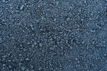 Black fresh asphalt top view