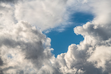Blue sky white clouds sunny day nature abstract art background