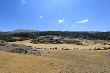 Fototapeta na wymiar The impressive fortress of Sacsayhuaman, Cusco area