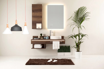 modern wood design bath and interior design. for home, hotel office