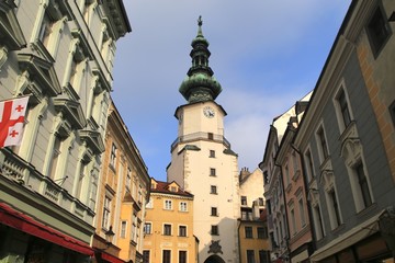 Obraz premium The view of center city in Bratislava is the capital of Slovakia