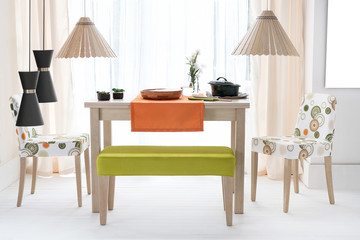 dining room and interior design designed for home office hotel