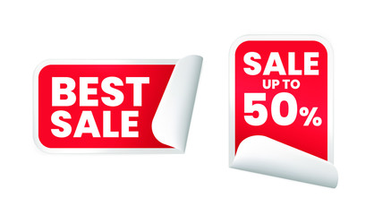 Set of Business Detailed Labels on White Background . Isolated Vector Elements