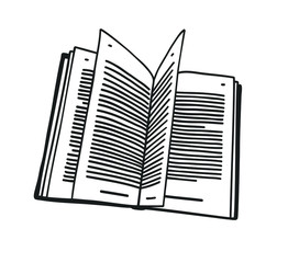 Hand drawn illustration book. Creative ink art work. Actual cozy vector drawing notebook