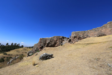 The ruins of the Incas complex of Puca Pucara