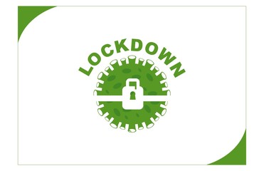 LOCKDOWN Sign Simple Typography Vector
