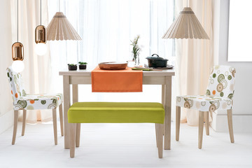 dining room and interior design designed for home office hotel