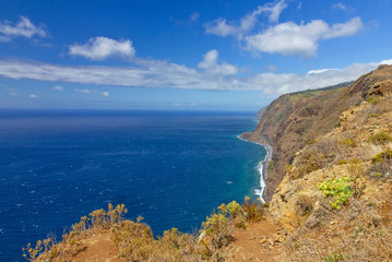 Madeira island ocean picturesque coastal view, Portugal