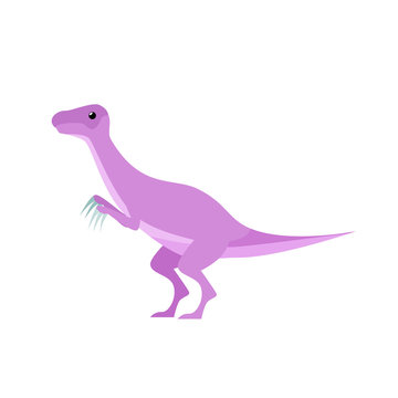 Violet dinosaur illustration. Creature, colored, animal. Nature concept. illustration can be used for topics like history, school, kid books