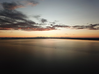sunset over the lake