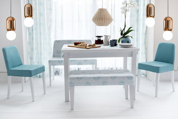 dining room and interior design designed for home office hotel