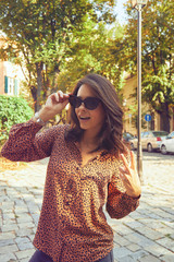 Portrait of beautiful smiling attractive woman.