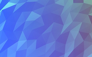 Obraz premium Abstract triangle geometrical blue background. Geometric origami style with gradient. 3D illustration