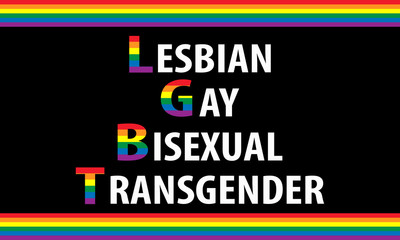 Pride Celebrating LGBT culture symbol. LGBT flag colours typography design.LGBT Pride Month in June. Lesbian Gay Bisexual Transgender. Poster, card, banner and background. ilustration