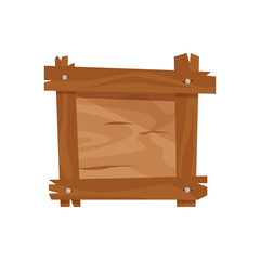 Handmade wooden sign illustration. Board, frame, vintage, copy space. Advertising concept. Can be used for topics like handcraft, pub, bar