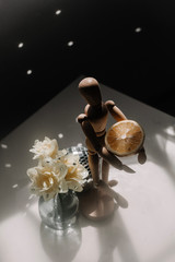 still life with a white daffodils