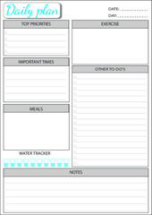 Professional Business vector printable Daily plan