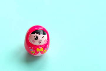 Tumbler toy, clown smiling, toy for babies and toddlers education