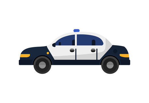 Police car illustration. Auto, service, emergency. Transport concept. illustration can be used for topics like social, service, rescue force, police
