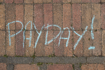 Payday written on the street