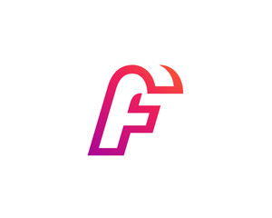 Letter F logo icon design template elements