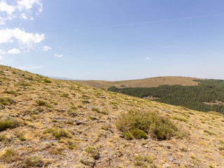Sierra Nevada mountain landscape with clouds