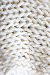 Detail of the handmade knitting texture