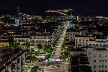 Ecija, Sevilla vista del skyline en larga exposición 