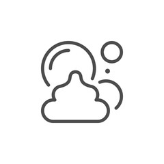 Bubbles and foam line outline icon