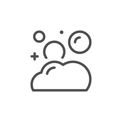 Bubbles and foam line outline icon