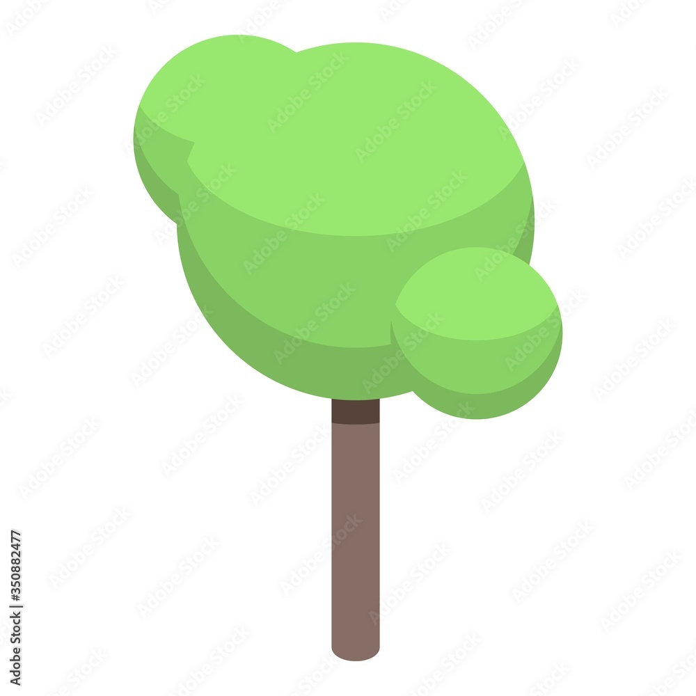 Poster green tree icon. isometric of green tree vector icon for web design isolated on white background