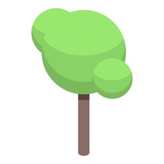Green tree icon. Isometric of green tree vector icon for web design isolated on white background