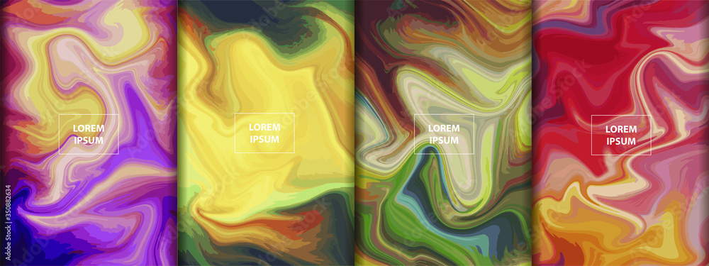 Poster liquid color trendy texture. abstract wave and splash effect